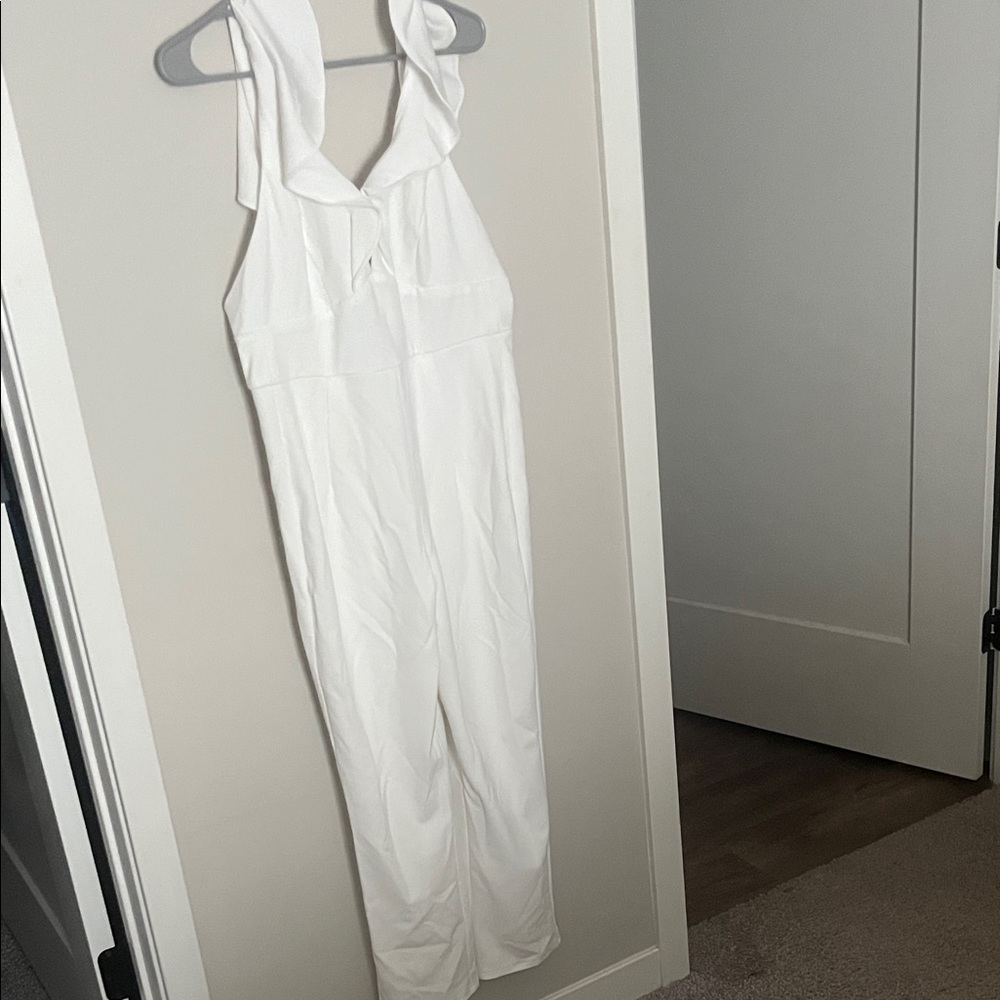 Lulu's Classic White Jumpsuit